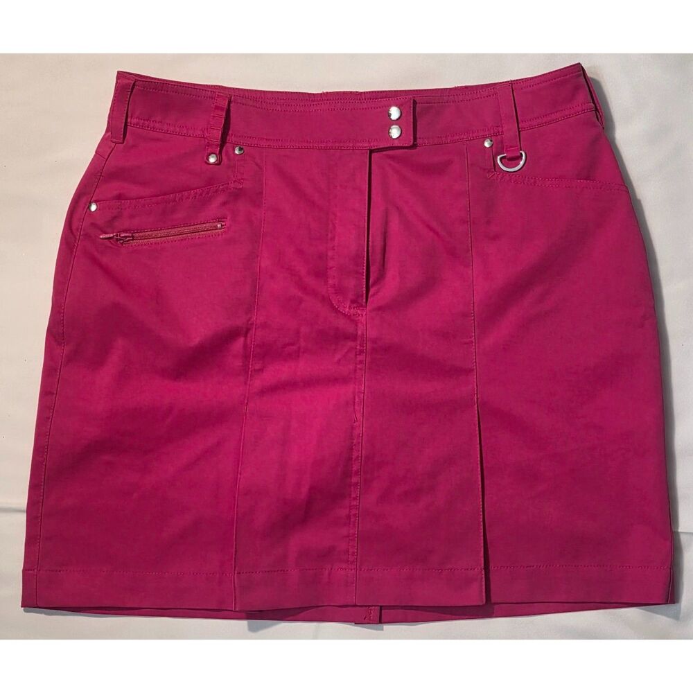 GG Blue Women's Size 10 Pink Coolmax Lycra Pleated Athletic Golf Skort Skirt